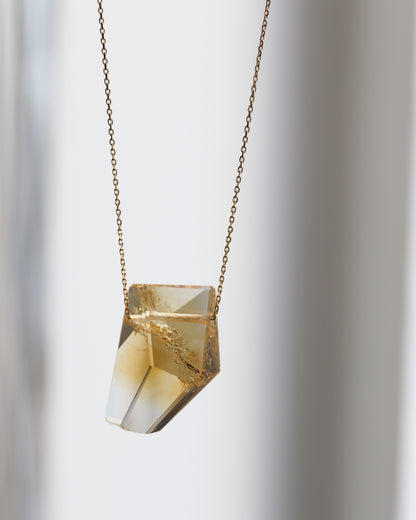 Rock Necklace - Citrine -