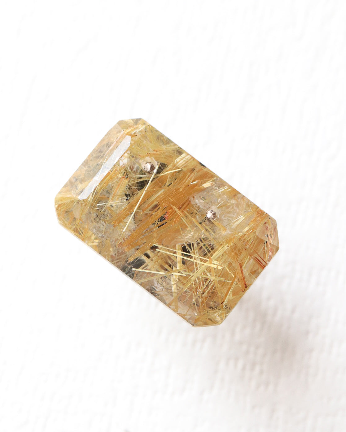 Stone Ear Cuff - Golden Rutilated Quartz -