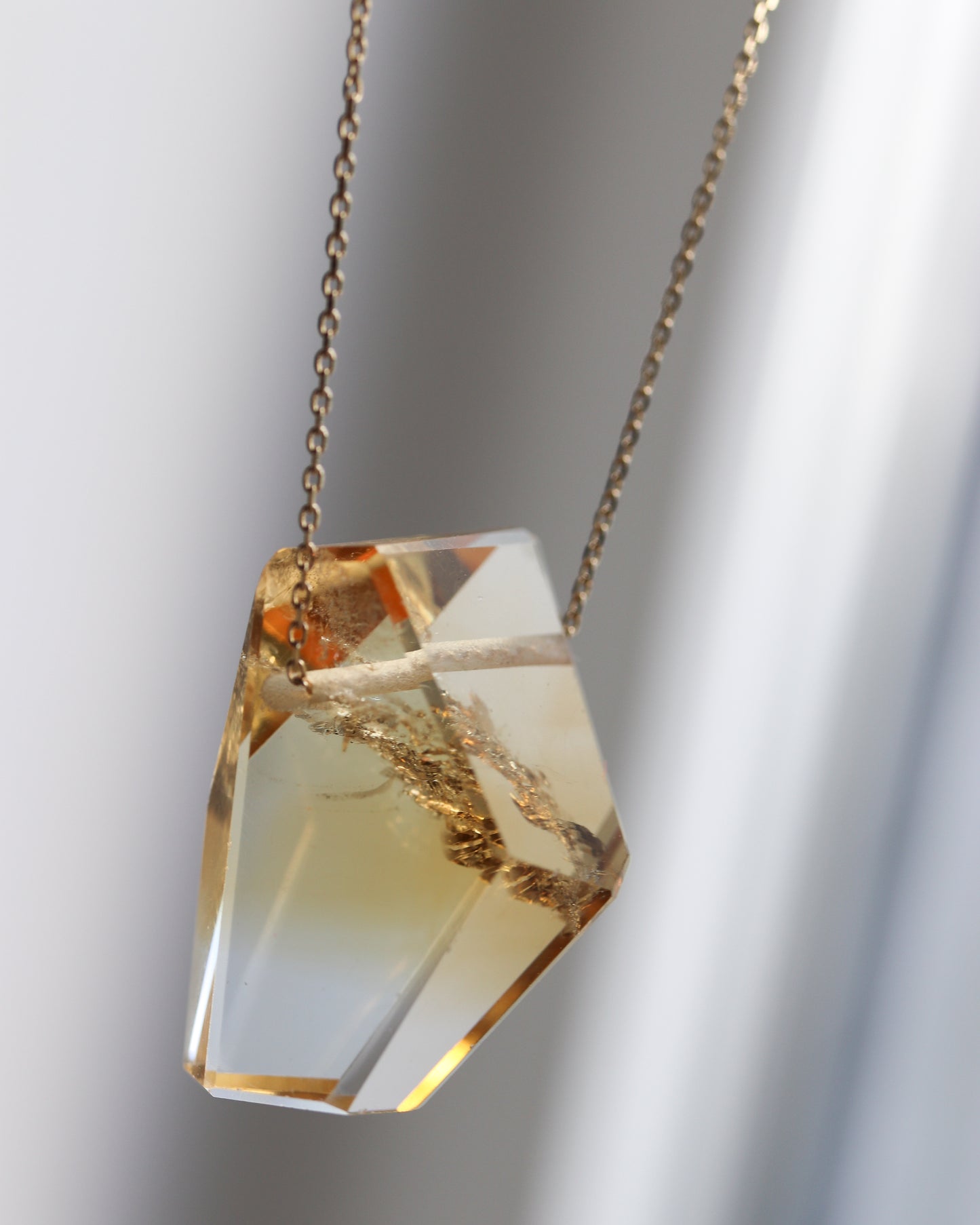 Rock Necklace - Citrine -