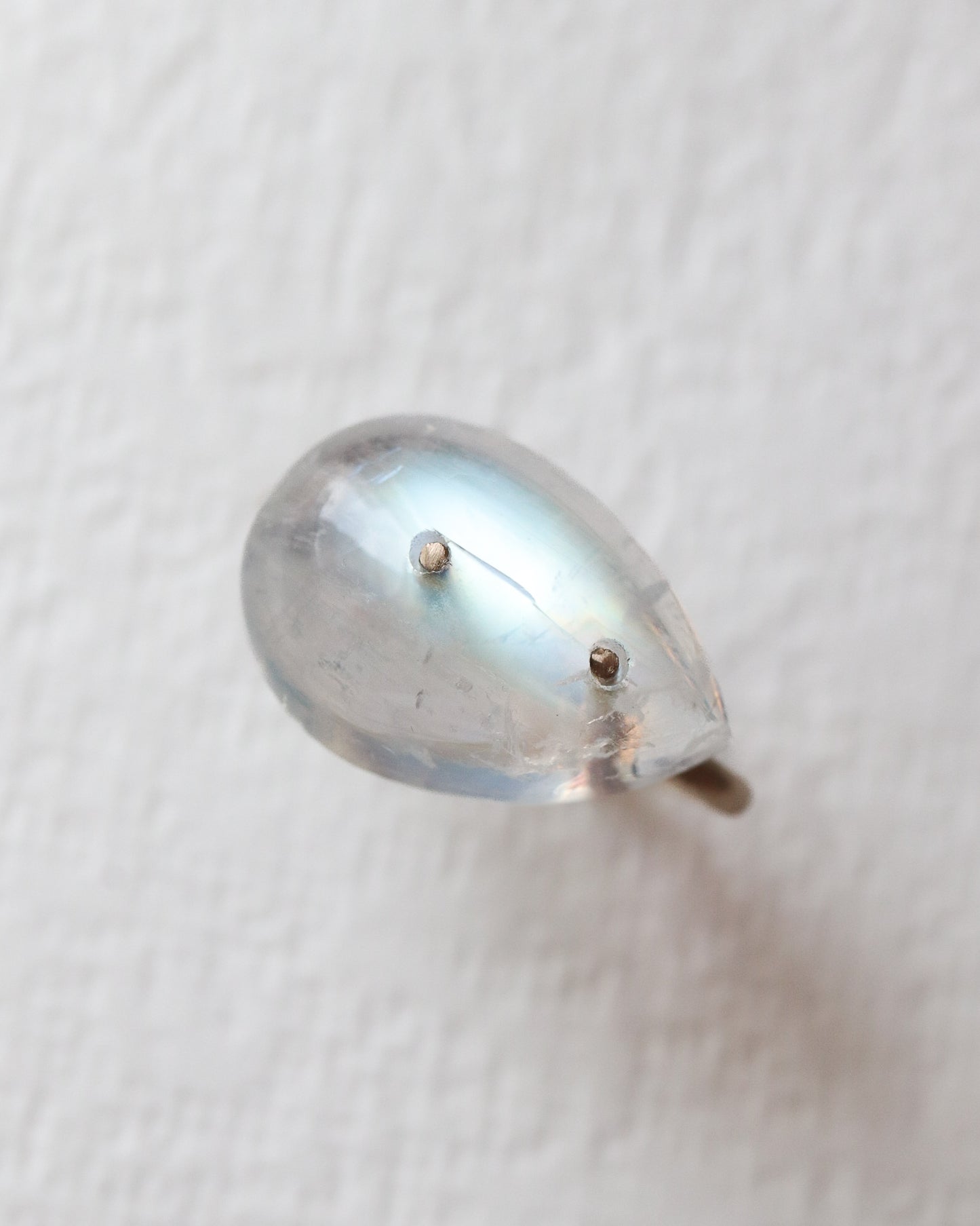 Stone Ear Cuff - Rainbow Moon Stone -