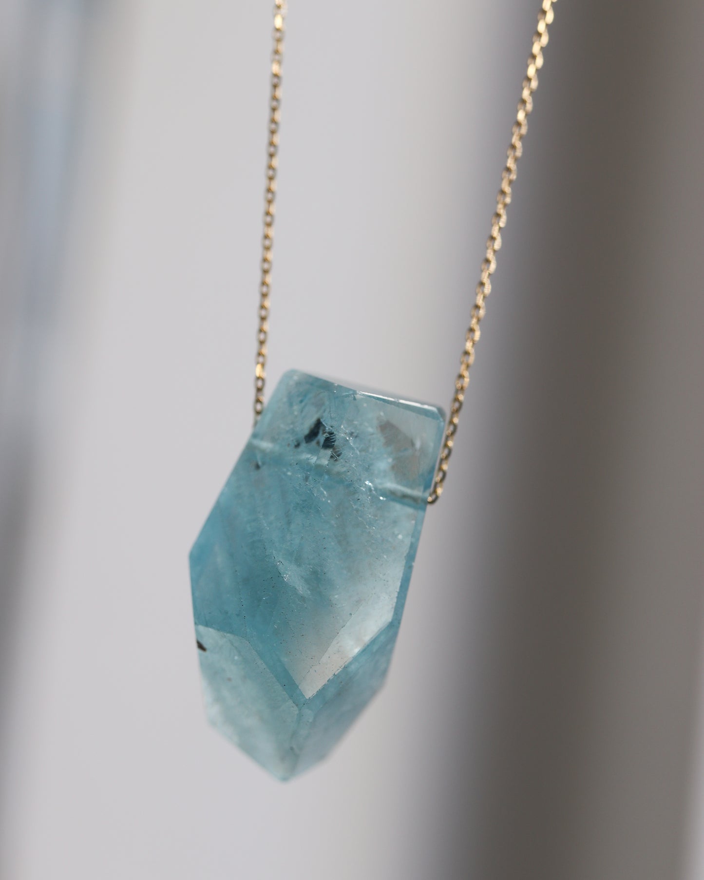 Rock Necklace - Aquamarine -