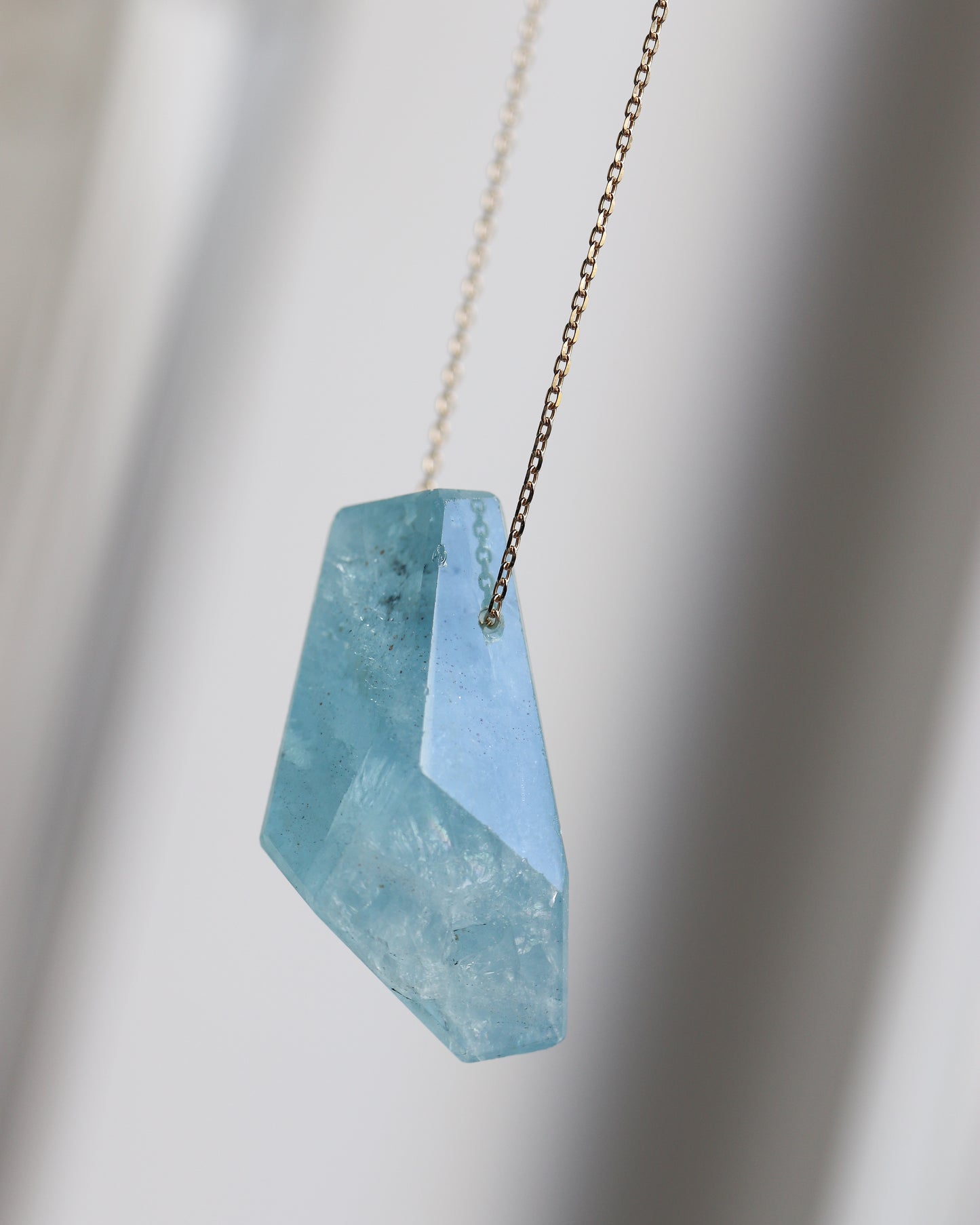 Rock Necklace - Aquamarine -