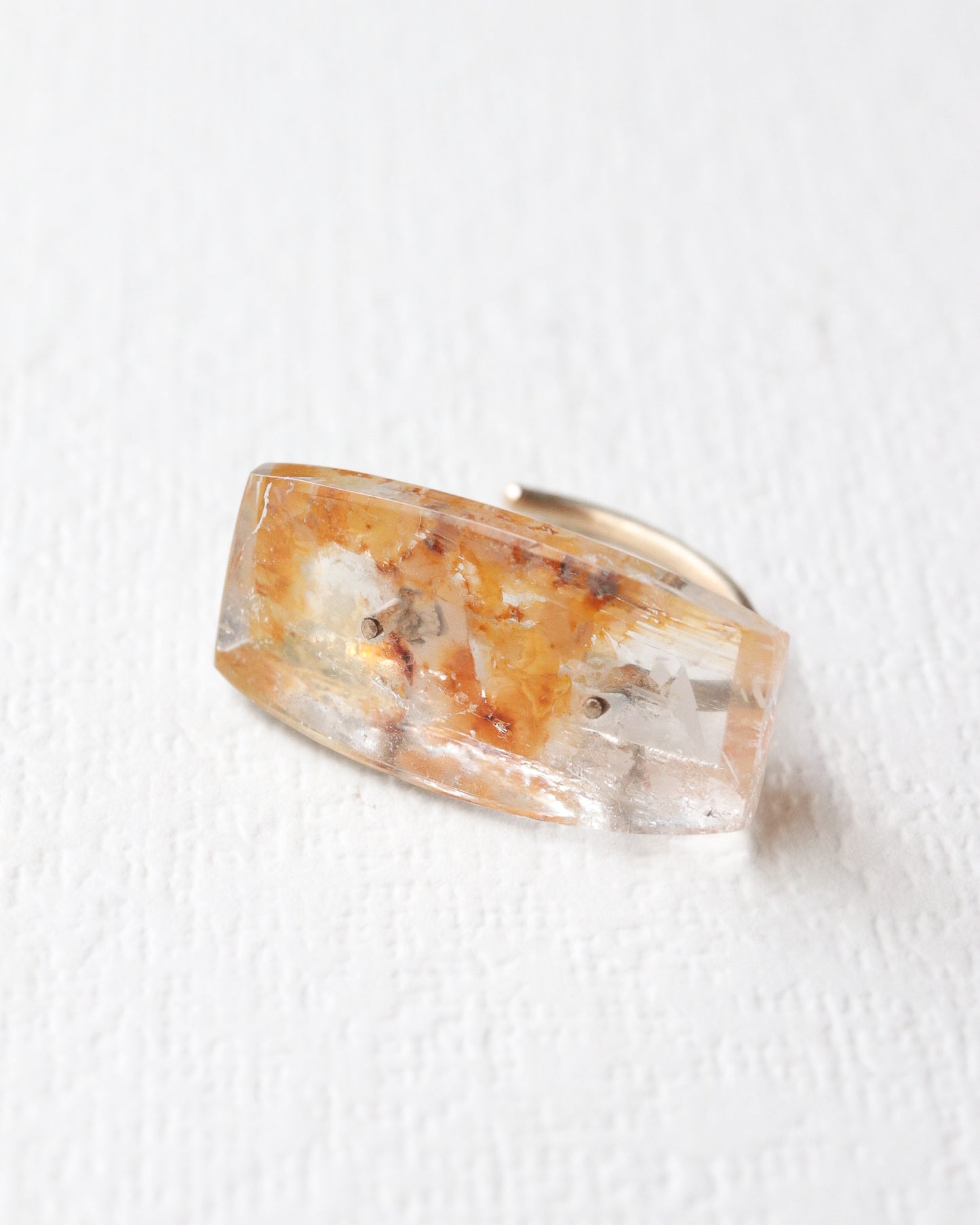 Stone Ear Cuff - Iron in Quartz -