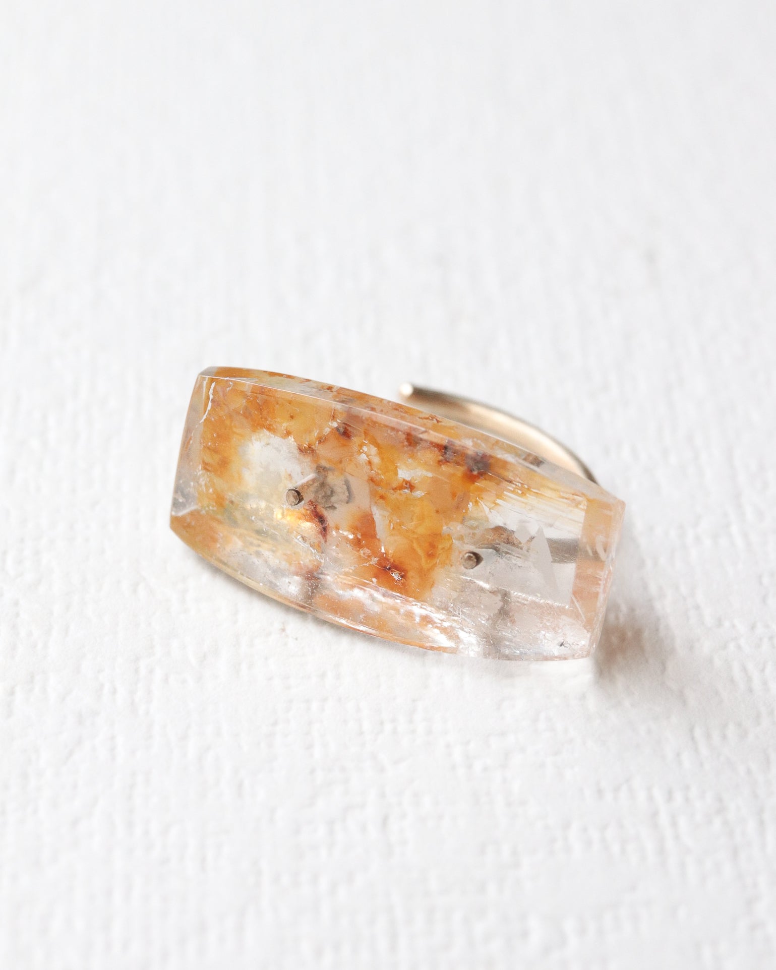 Stone Ear Cuff - Iron in Quartz -