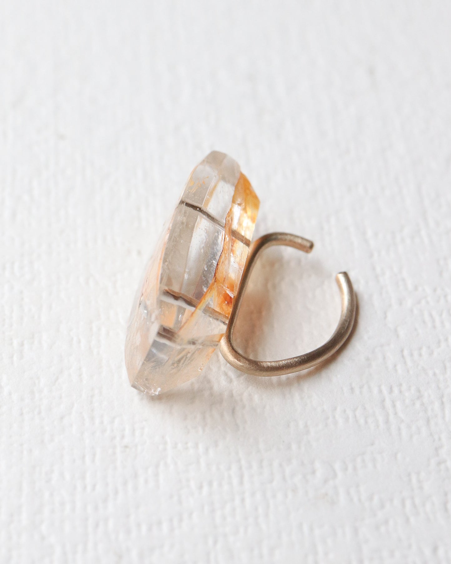 Stone Ear Cuff - Iron in Quartz -