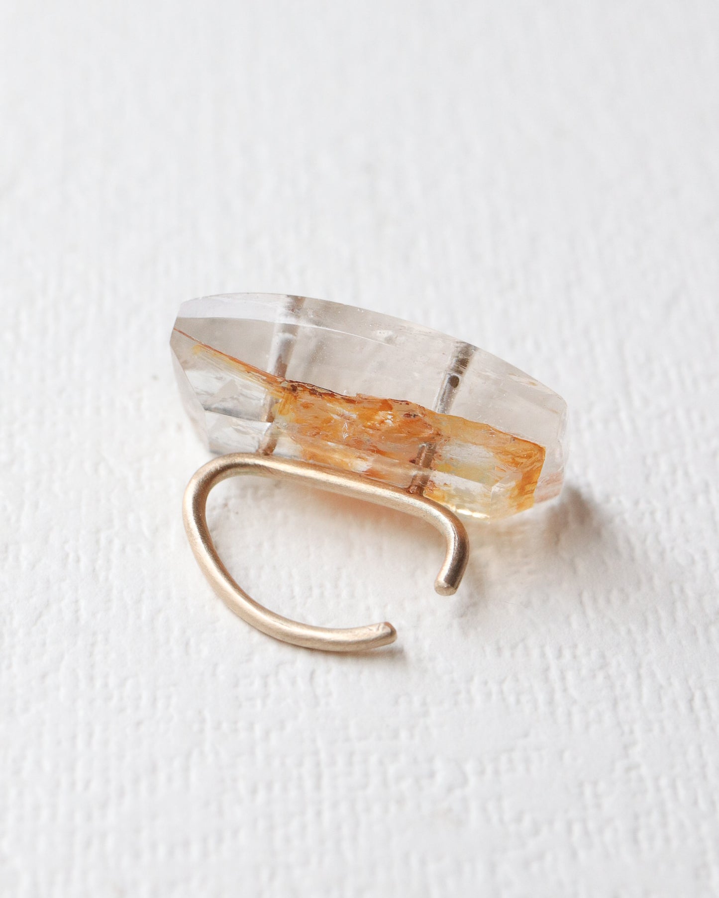 Stone Ear Cuff - Iron in Quartz -