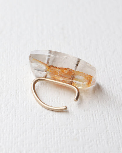 Stone Ear Cuff - Iron in Quartz -
