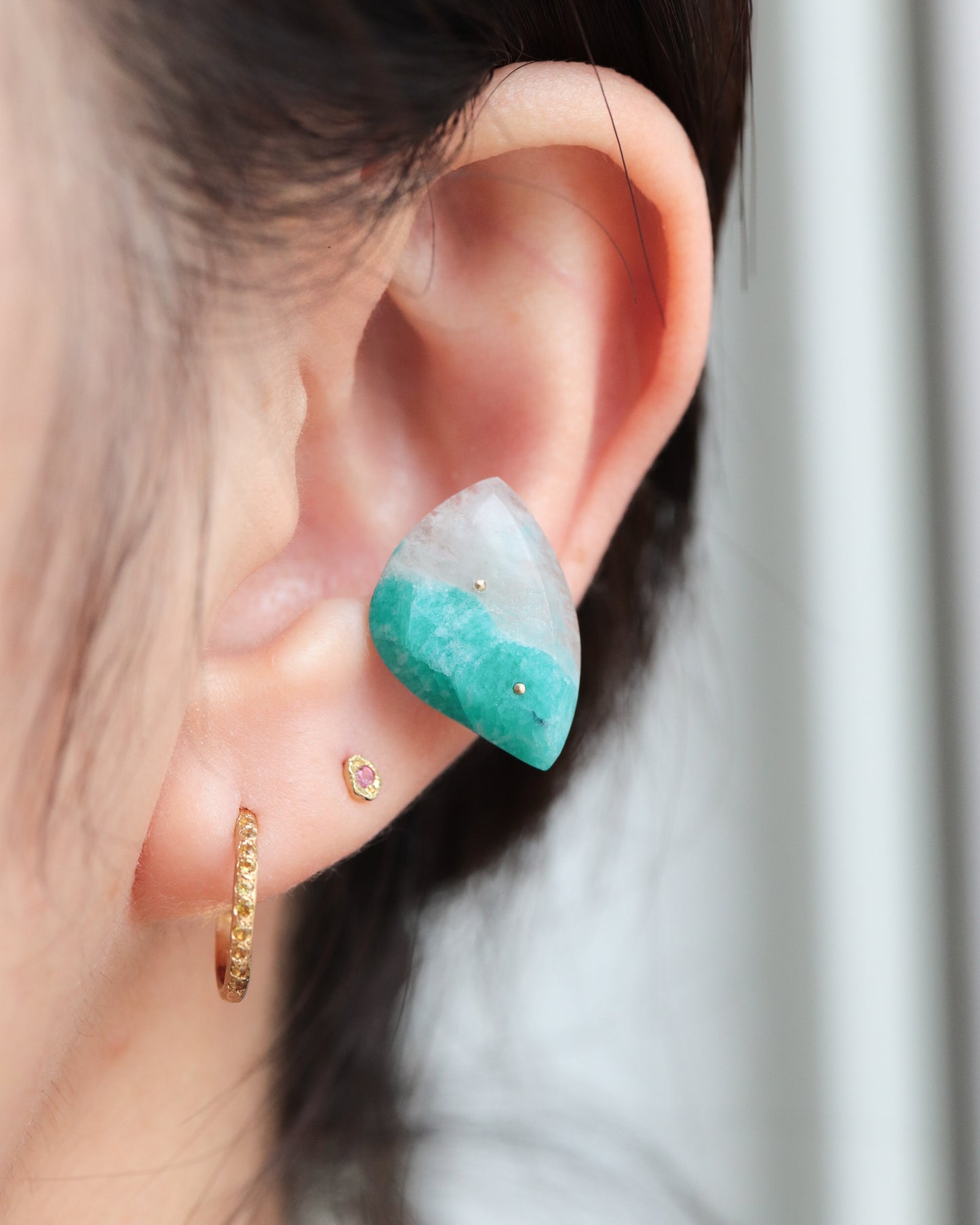 Stone Ear Cuff - Amazonite -