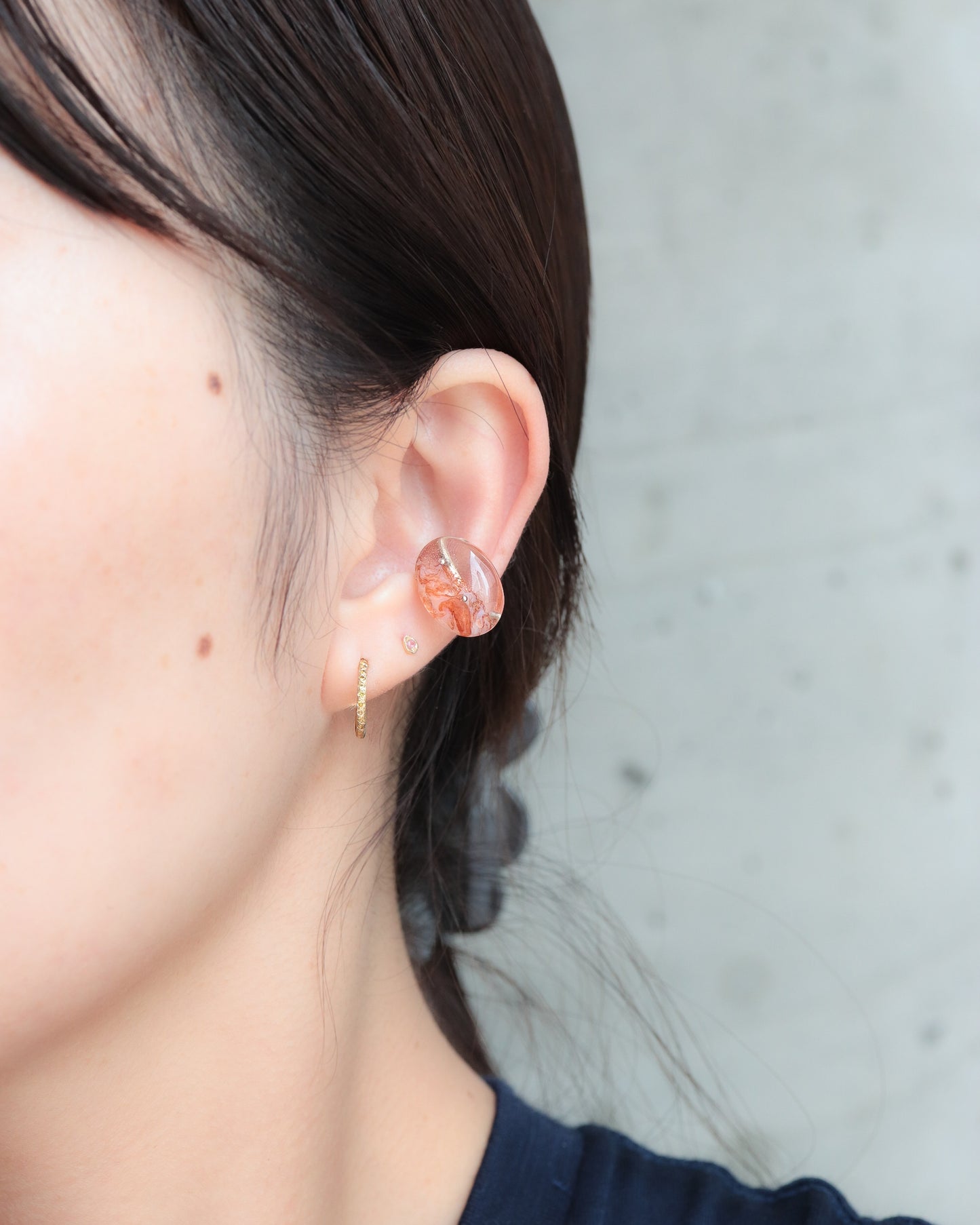 Stone Ear Cuff - Garden Quartz -