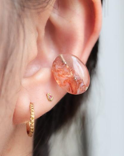 Stone Ear Cuff - Garden Quartz -