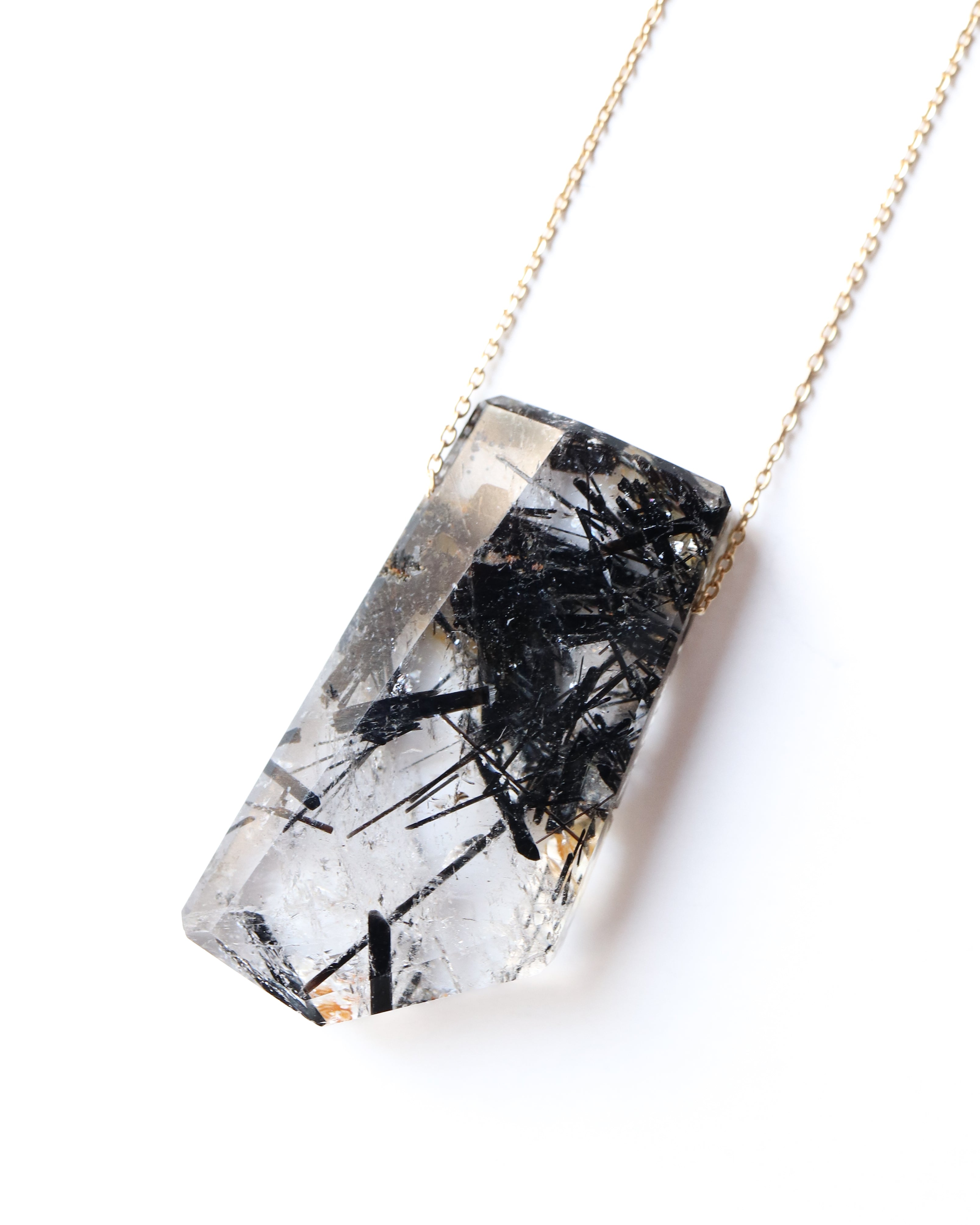 Rock Necklace - Tourmalinated Quartz -
