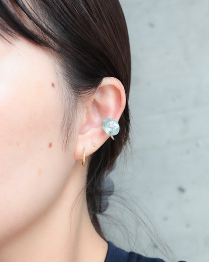 Stone Ear Cuff - Aquamarine -