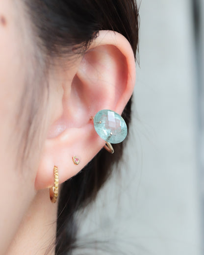 Stone Ear Cuff - Aquamarine -