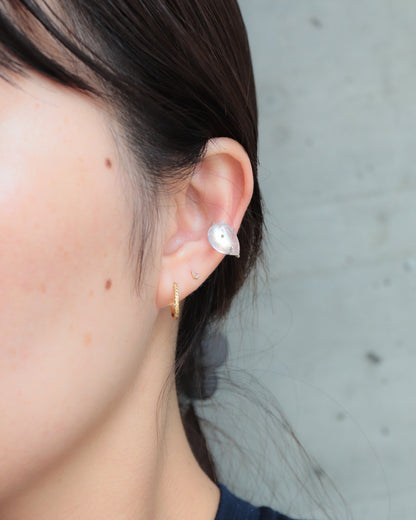 Stone Ear Cuff - Rainbow Moon Stone -