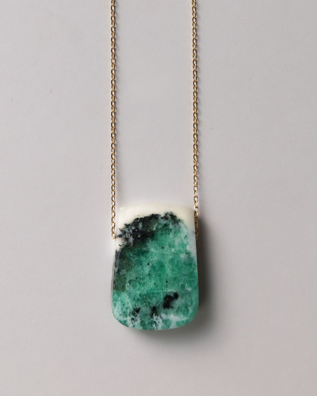 Rock Necklace - Emerald -