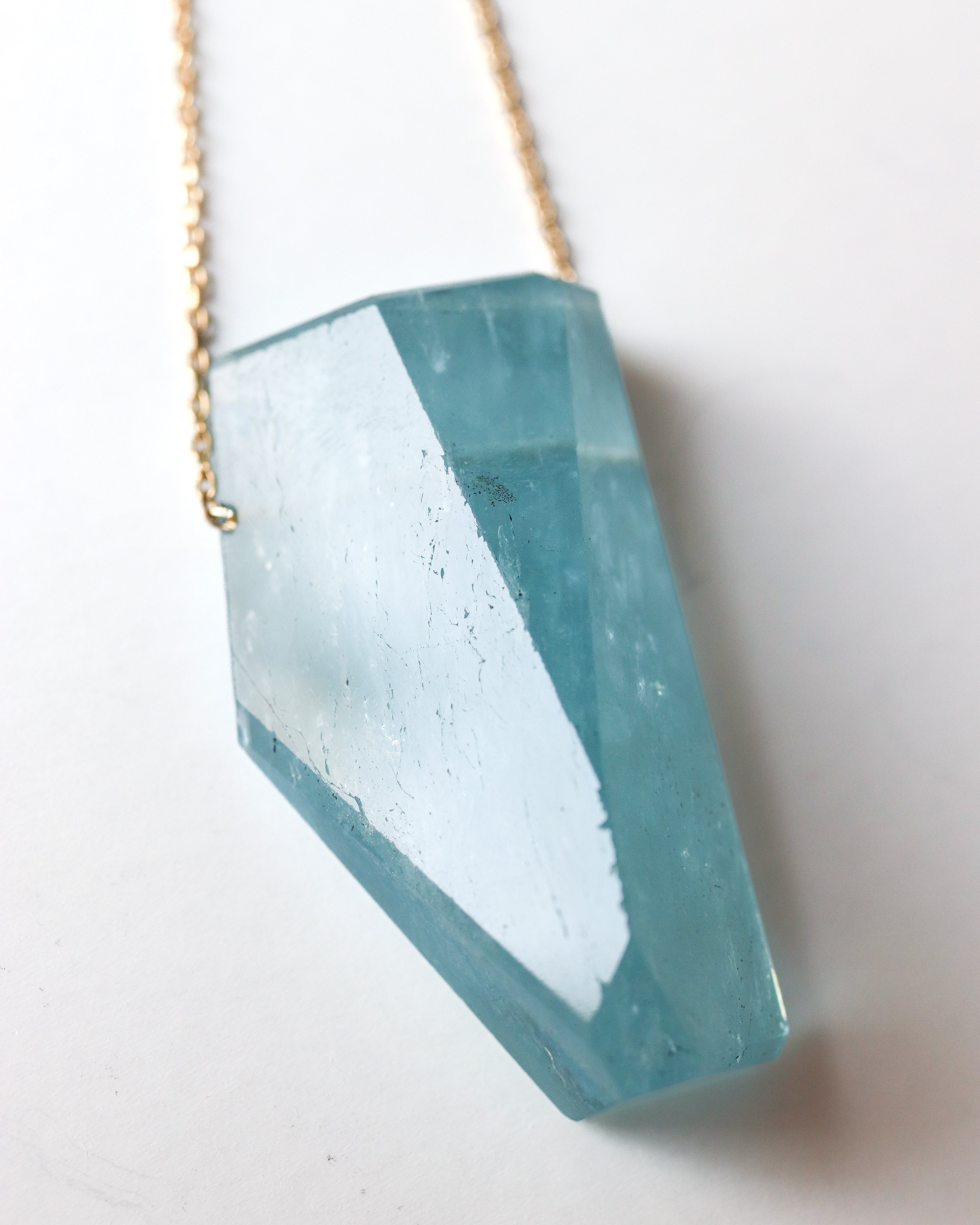 Rock Necklace - Aquamarine -