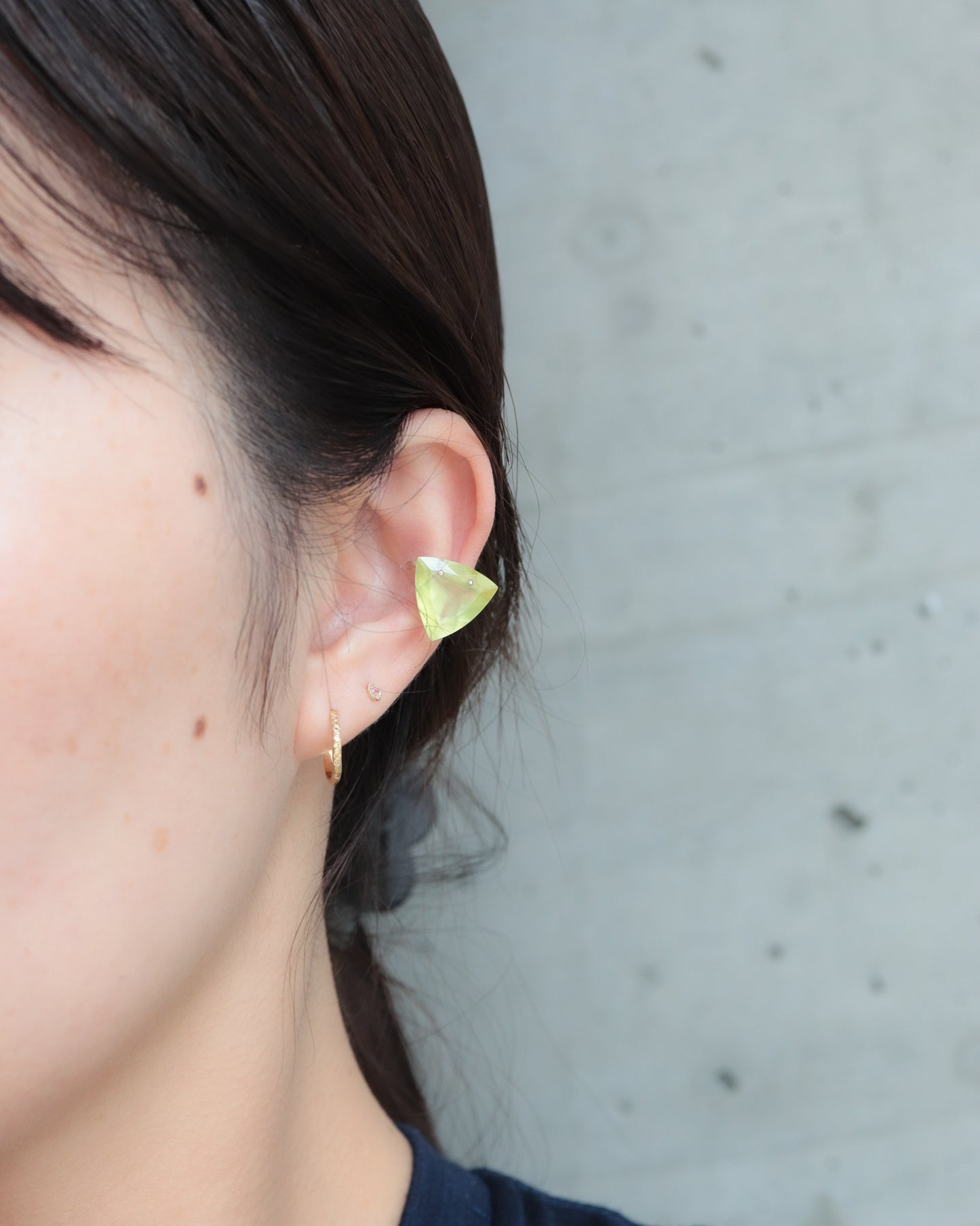 Stone Ear Cuff - Prehnite -