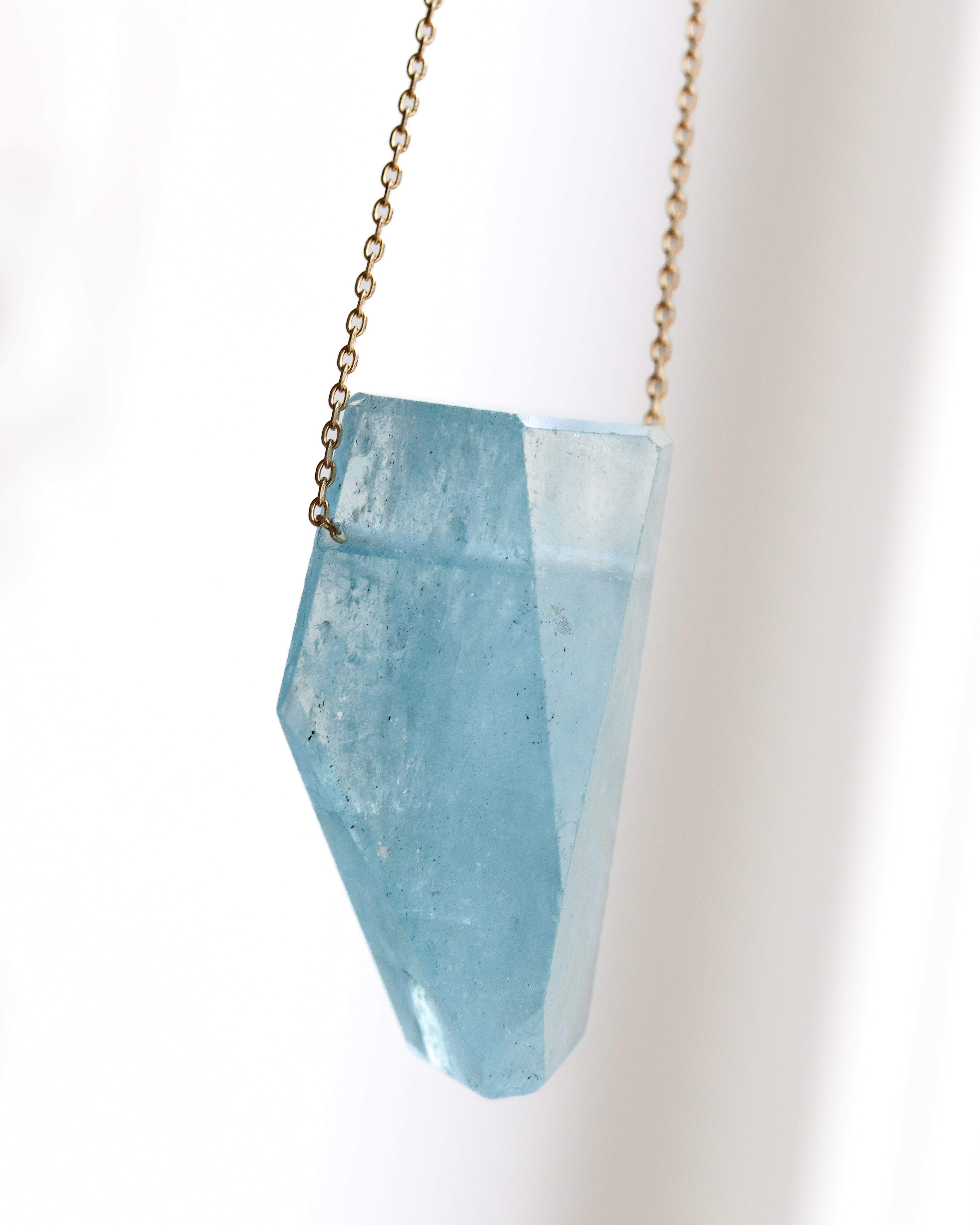 Rock Necklace - Aquamarine -