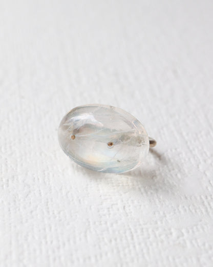 Stone Ear Cuff - Rainbow Moon Stone -
