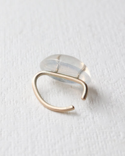 Stone Ear Cuff - Rainbow Moon Stone -