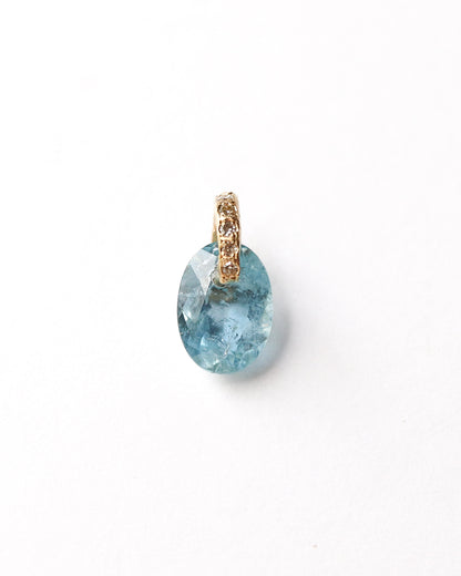 Hibiki Stone Necklace - Santamaria Aquamarine / Diamond -