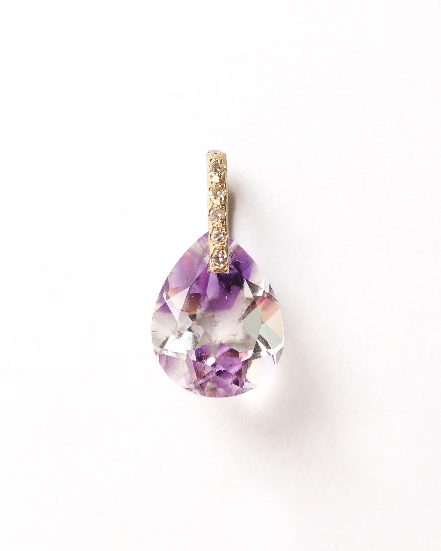 Hibiki Stone Necklace - Bicolor Amethyst -