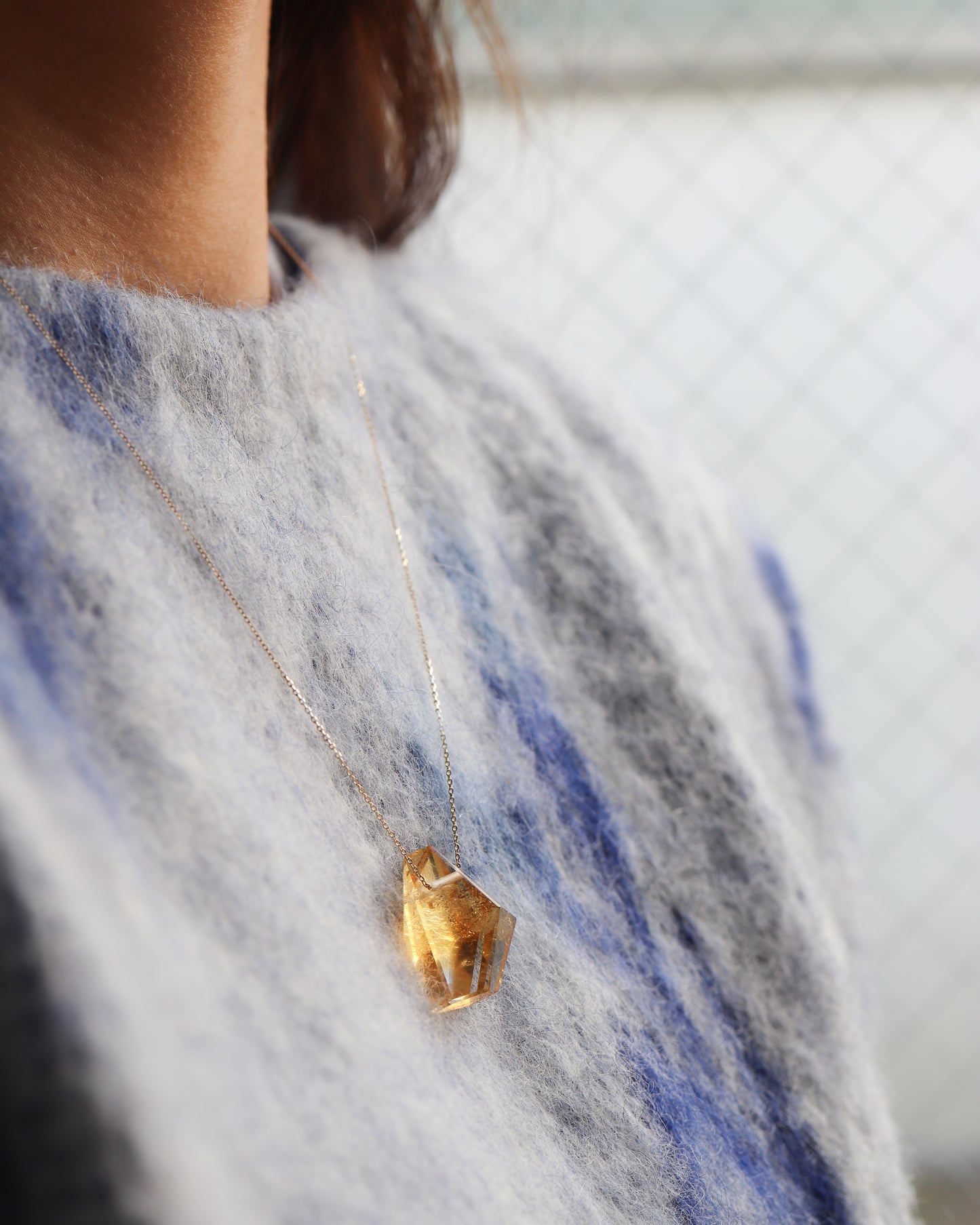 Rock Necklace - Citrine -
