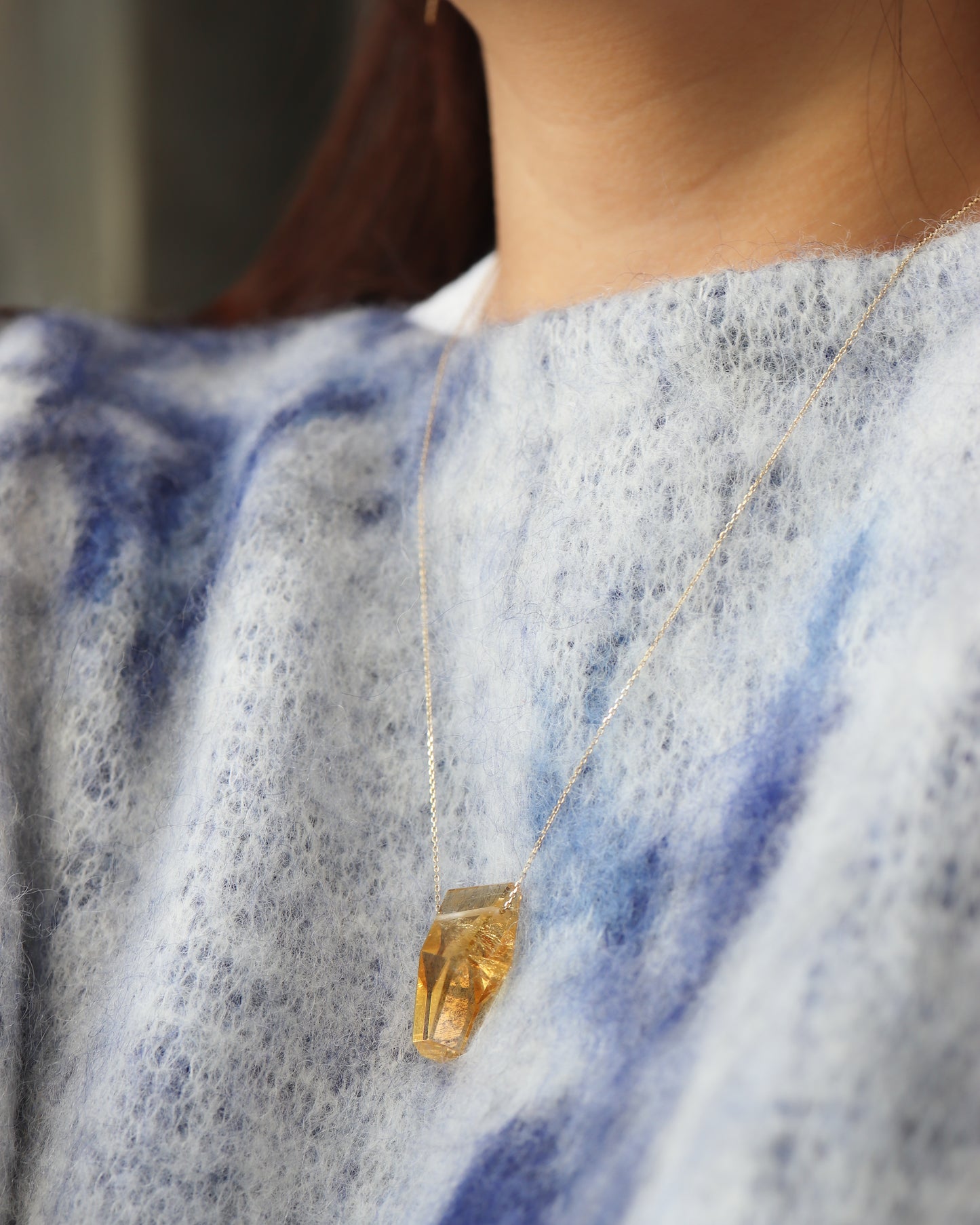 Rock Necklace - Citrine -