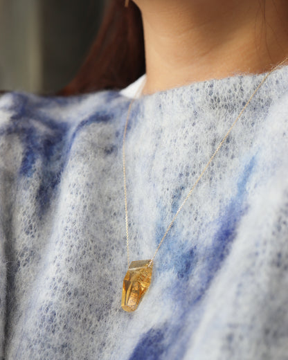 Rock Necklace - Citrine -