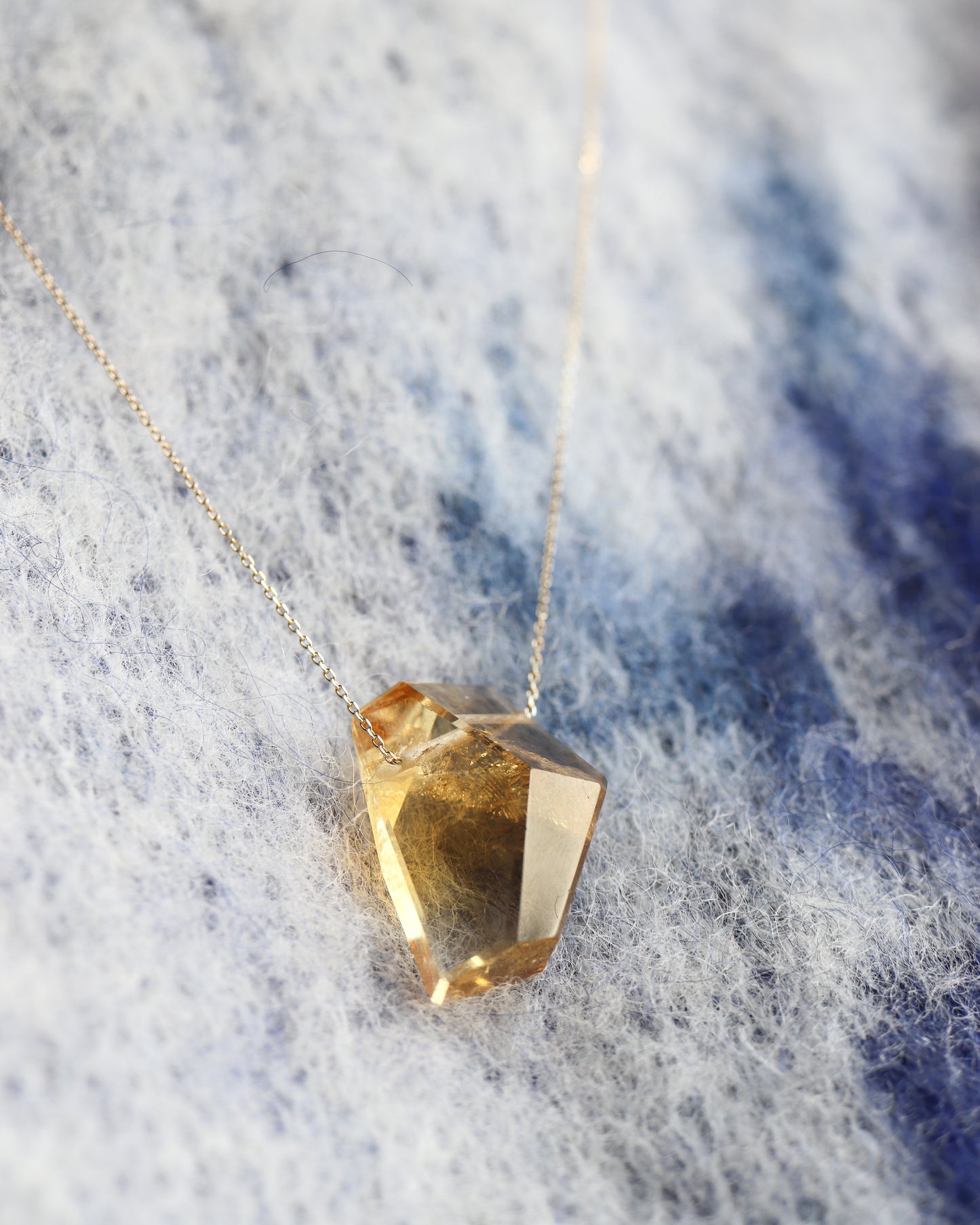 Rock Necklace - Citrine -