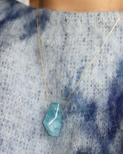 Rock Necklace - Aquamarine -