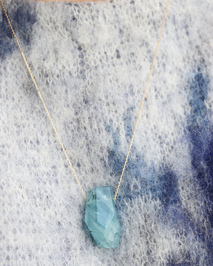 Rock Necklace - Aquamarine -