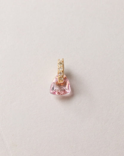 Hibiki Stone Necklace - Morganite / Diamond -