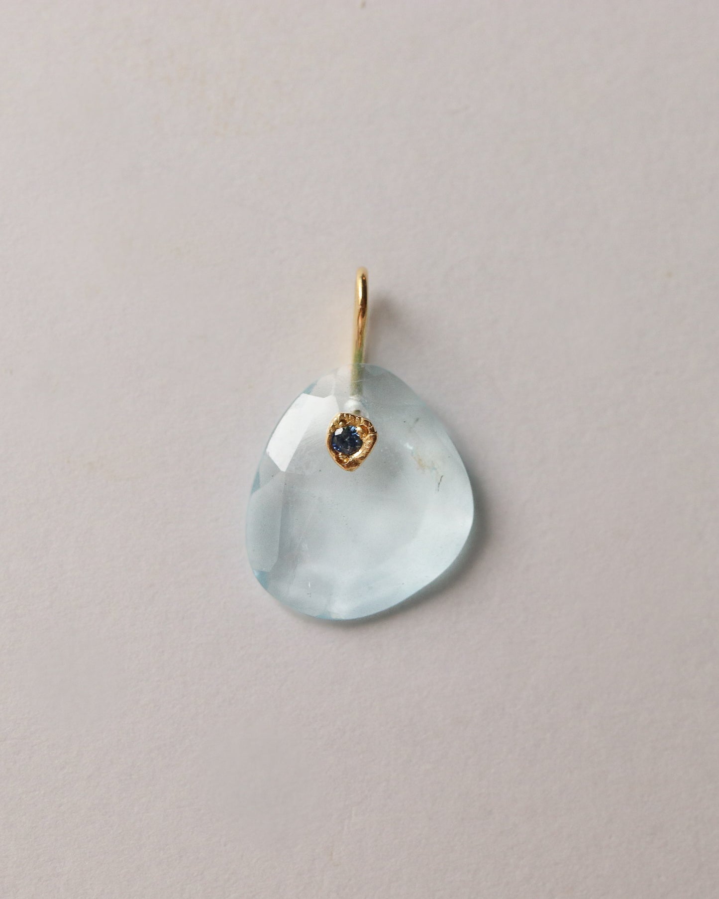 Flat Necklace - Aquamarine -