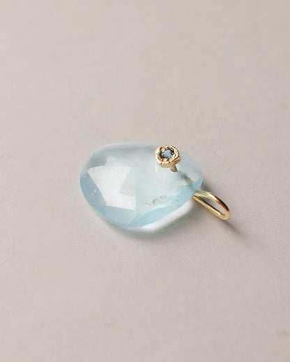 Flat Necklace - Aquamarine -