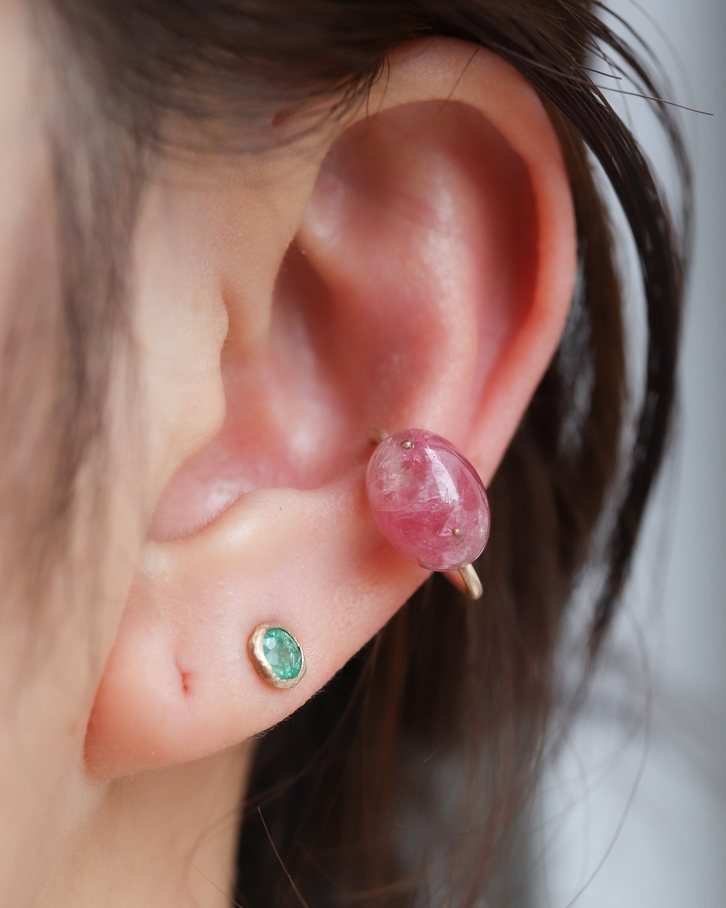 Stone Ear Cuff - Spinel -