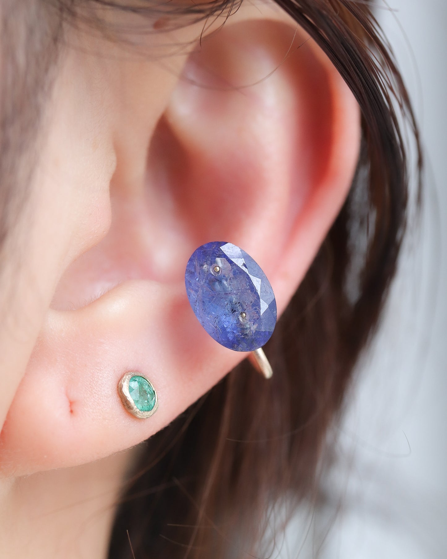 Stone Ear Cuff - Tanzanite -