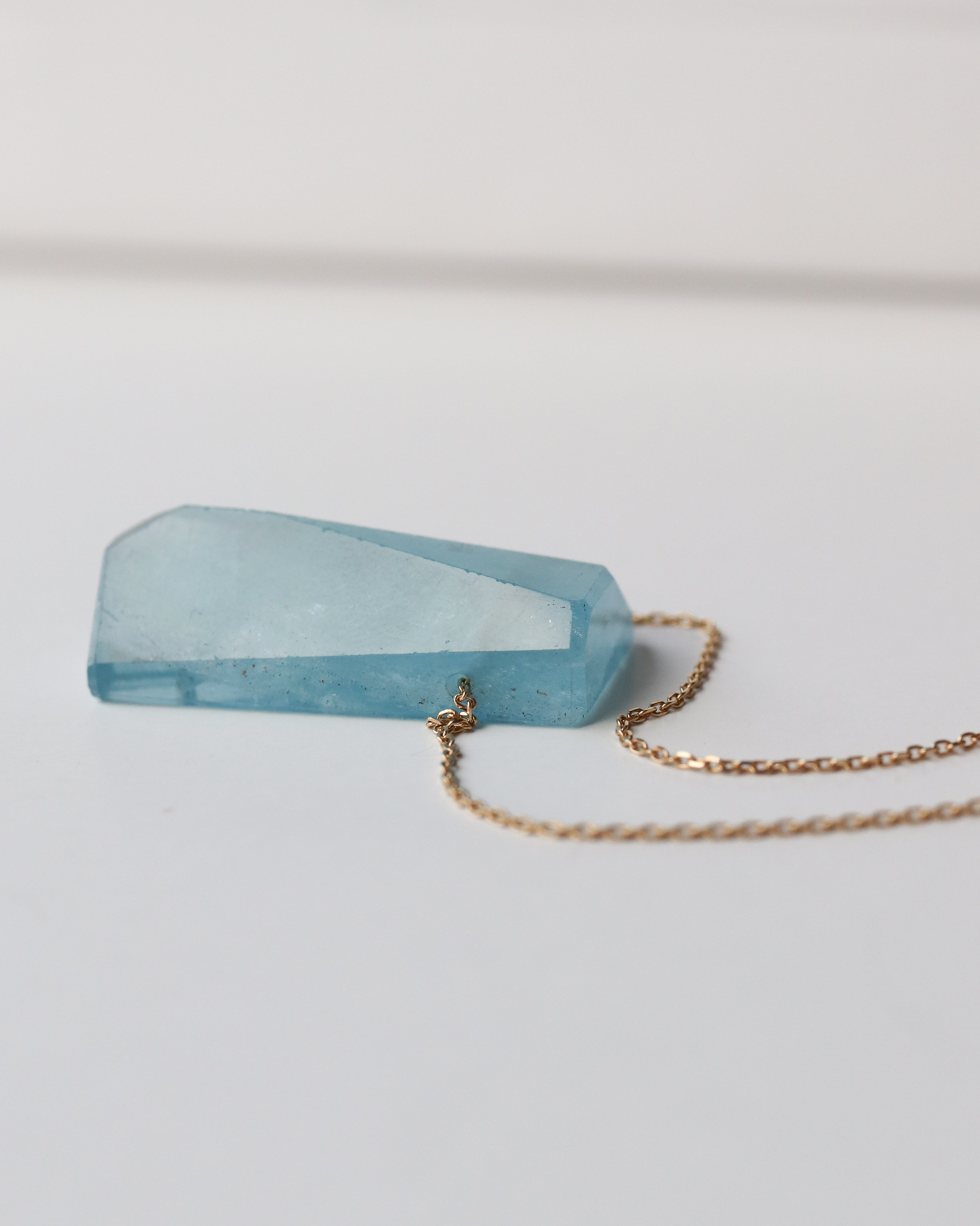 Rock Necklace - Aquamarine -