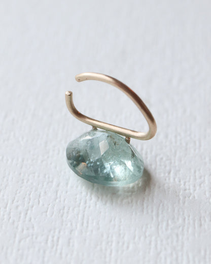 Stone Ear Cuff - Aquamarine -