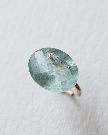Stone Ear Cuff - Aquamarine -