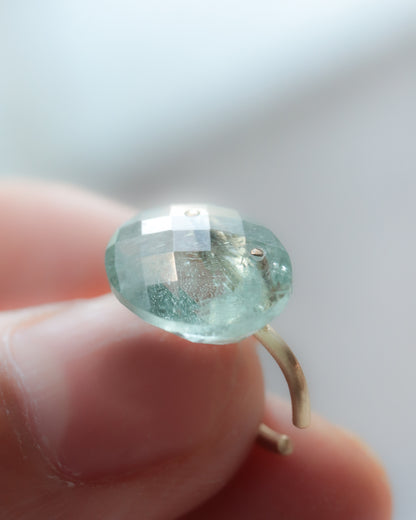 Stone Ear Cuff - Aquamarine -