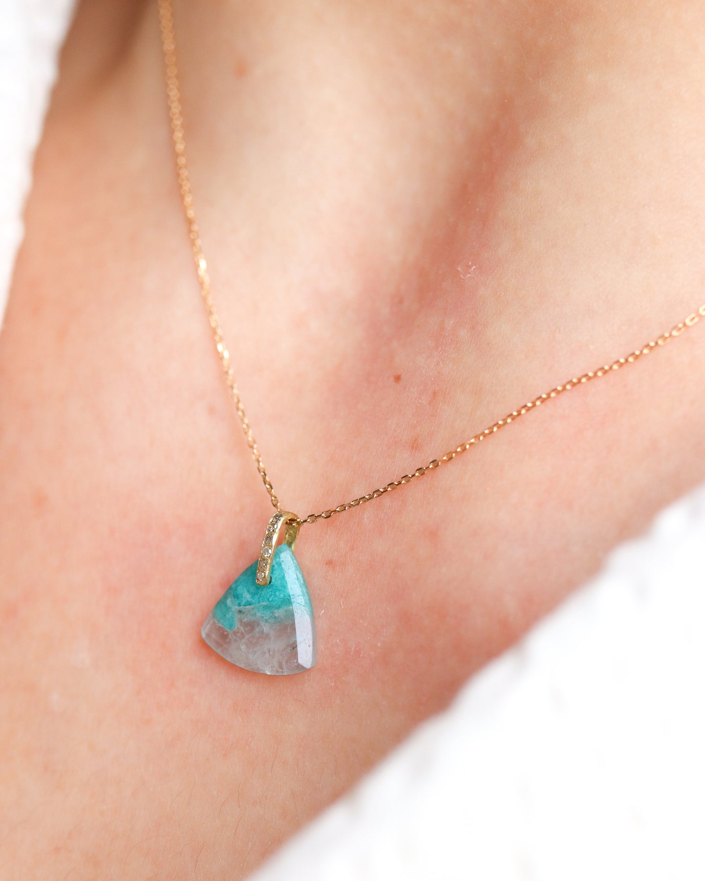 Hibiki Stone Necklace - Amazonite -