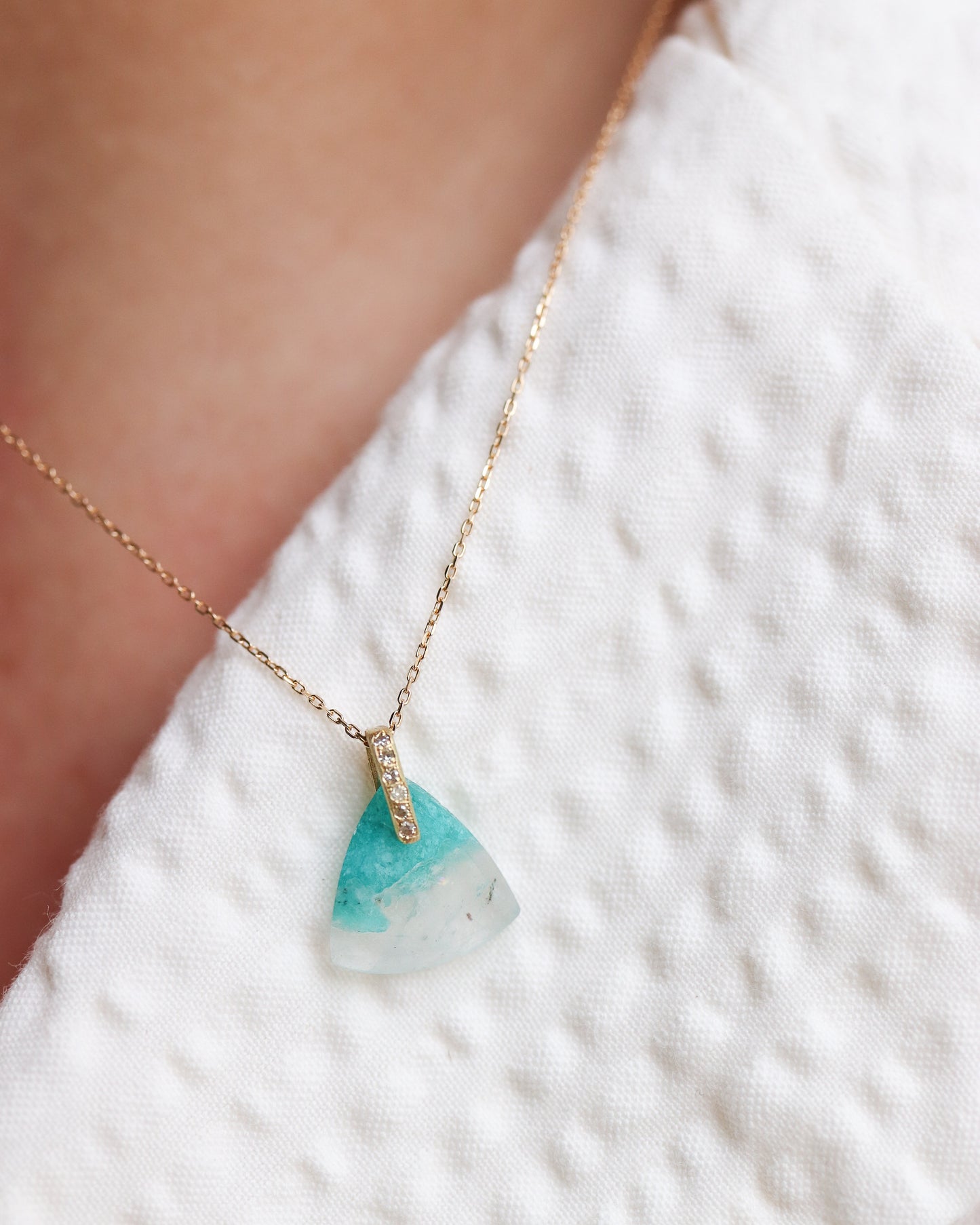 Hibiki Stone Necklace - Amazonite -