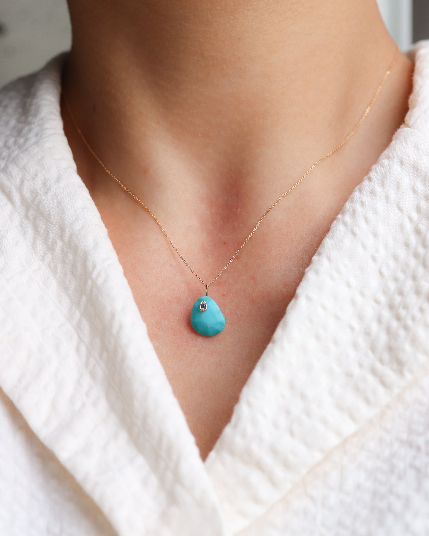 Flat Necklace - Turquoise -