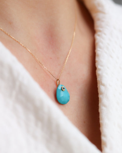 Flat Necklace - Turquoise -