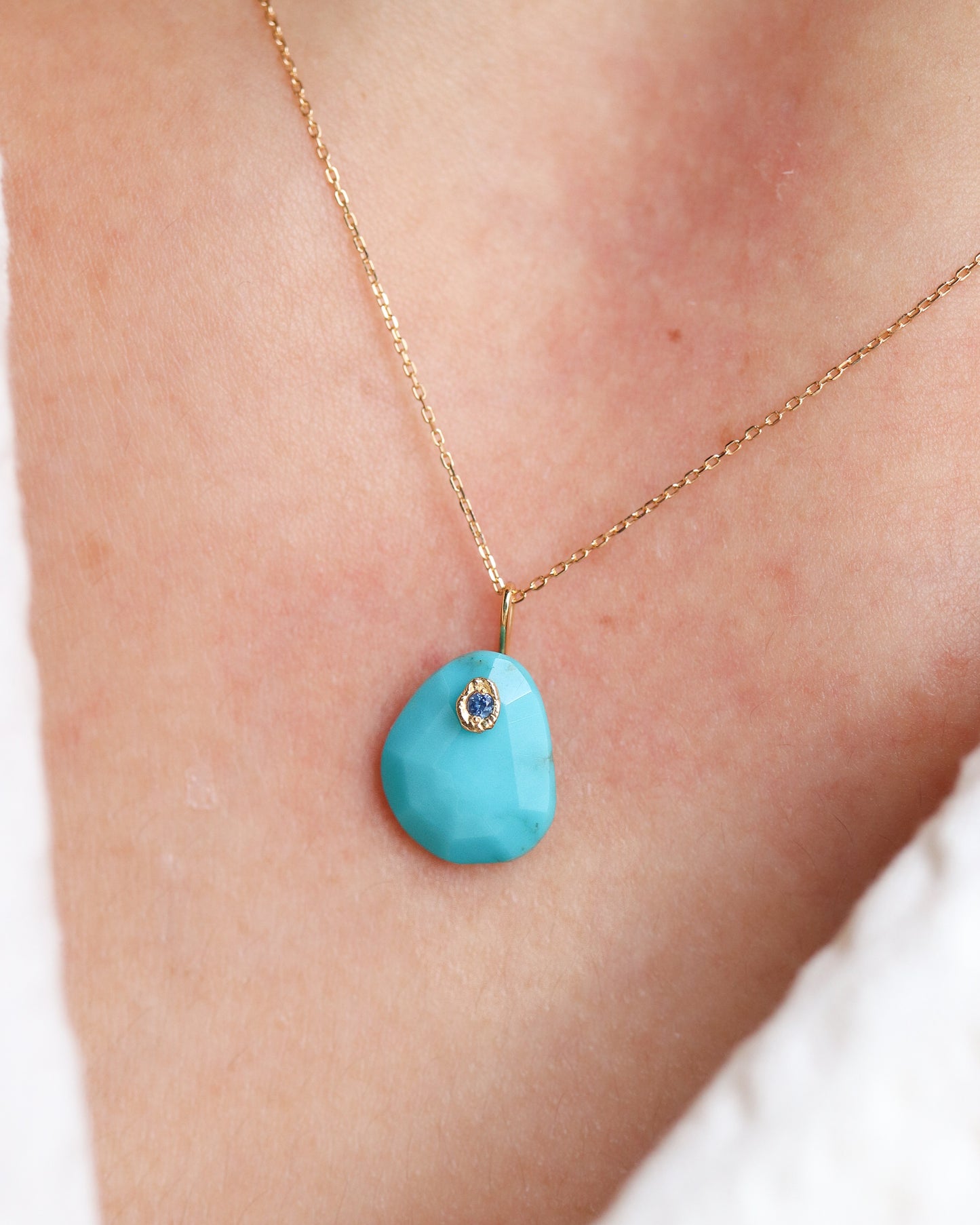 Flat Necklace - Turquoise -