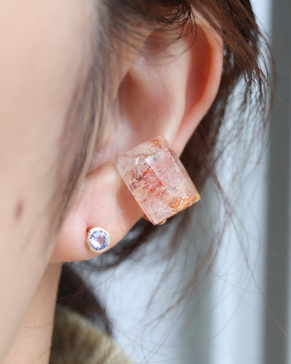 Stone Ear Cuff - Iron in Quartz -