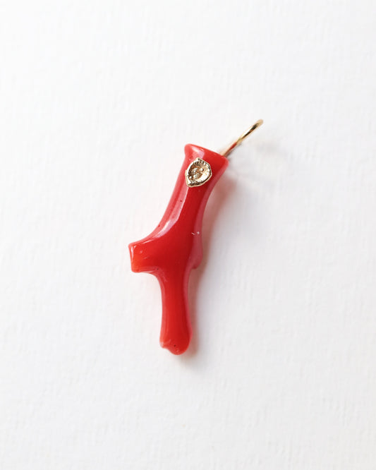 Flat Necklace - Coral -