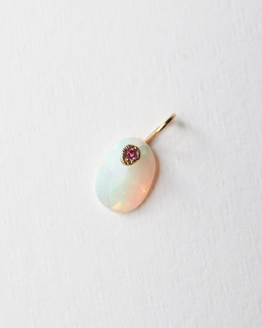 Flat Necklace - Opal -