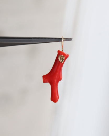 Flat Necklace - Coral -